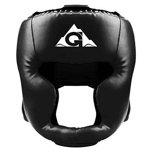 GROOFOO front view of headgear showing coverage and fit for safe training