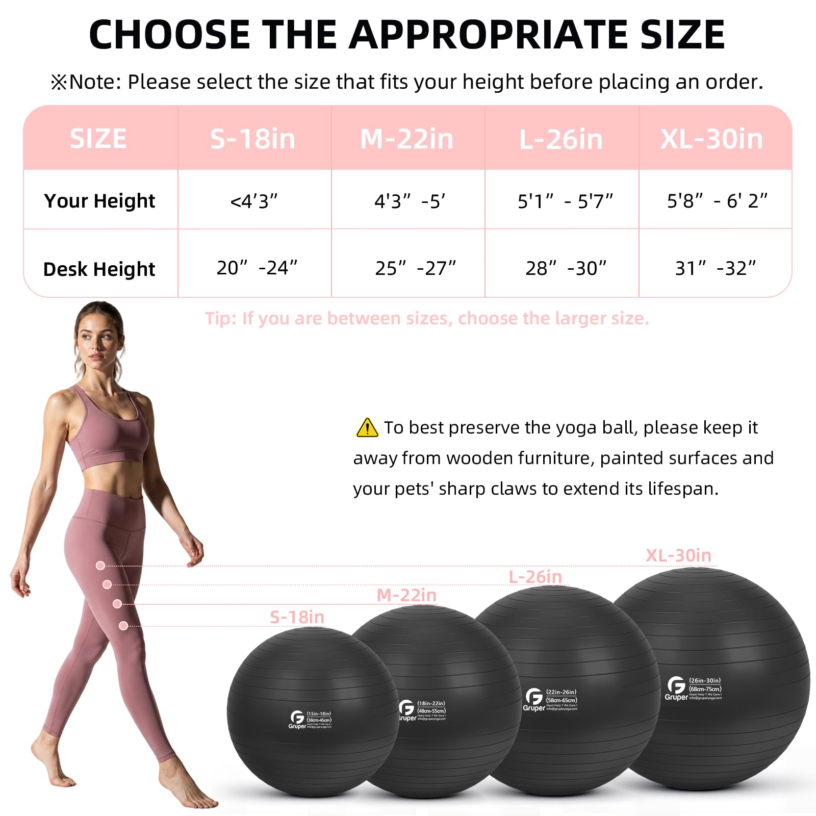 Gruper exercise ball folded accessories and carry bag ready for transport and storage