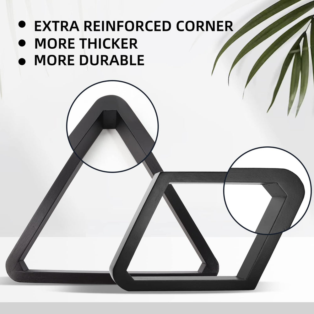 GSE Deluxe 8-ball triangle filled with standard balls demonstrating precise alignment benefit