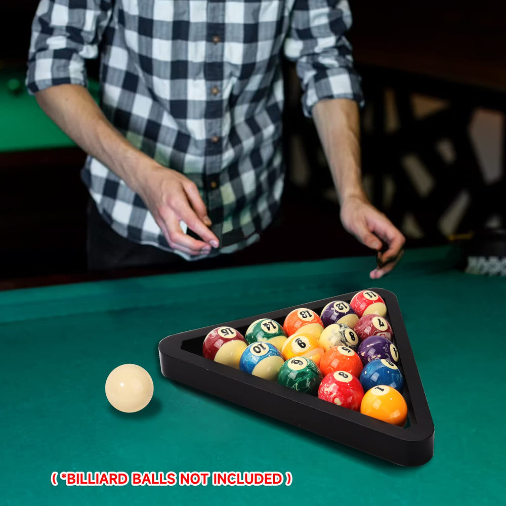GSE Deluxe racks on pool table for scale showing correct size and easy placement