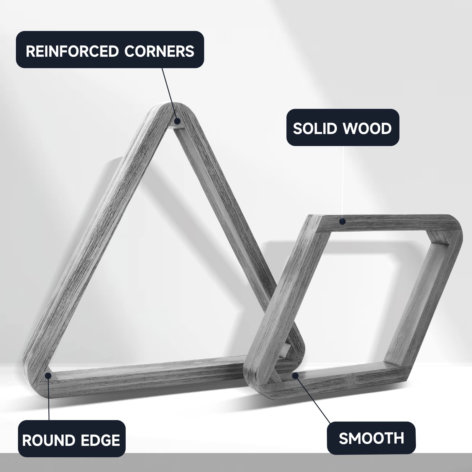 GSE Games & Sports Expert grey diamond rack front view for accurate 9-ball breaks benefit