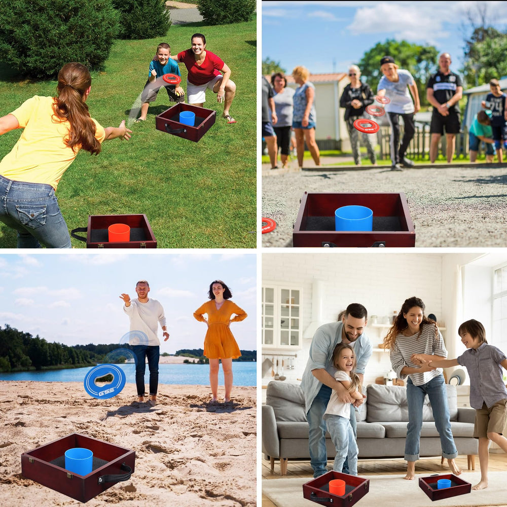 GSE Games & Sports Expert label and built-in bottle opener detail showing dual functionality for gatherings