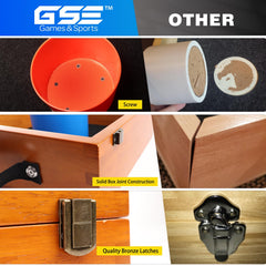 GSE Games & Sports Expert open box showing felt-lined wells and neat storage
