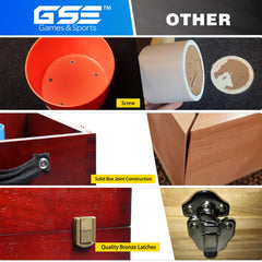 GSE Games & Sports Expert washers stacked close-up showing stainless steel shell and consistent toss performance