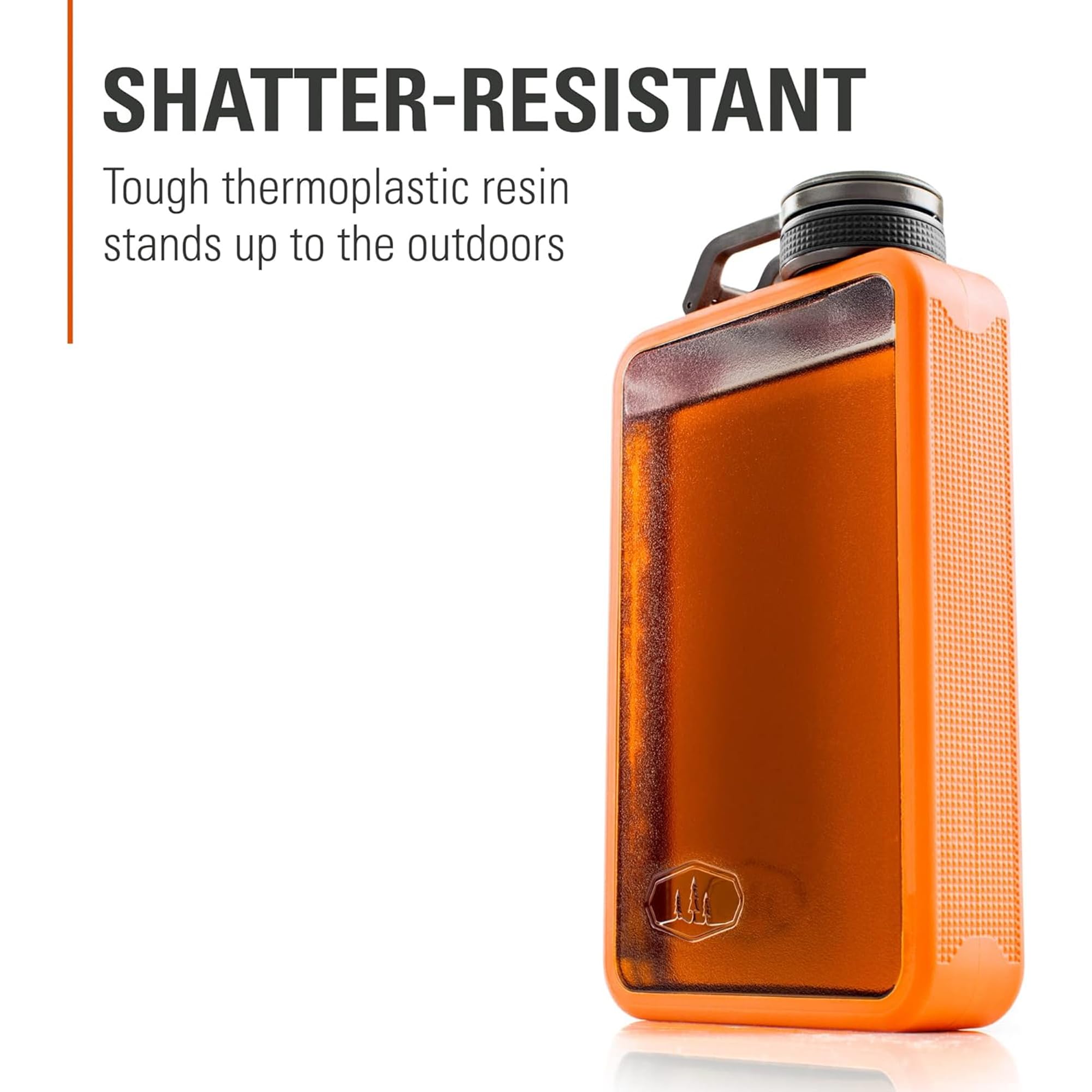 GSI Outdoors Boulder Flask side with molded volume marks for quick measurement benefit