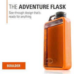 GSI Outdoors Boulder Flask wide mouth close-up for easy filling and cleaning benefit