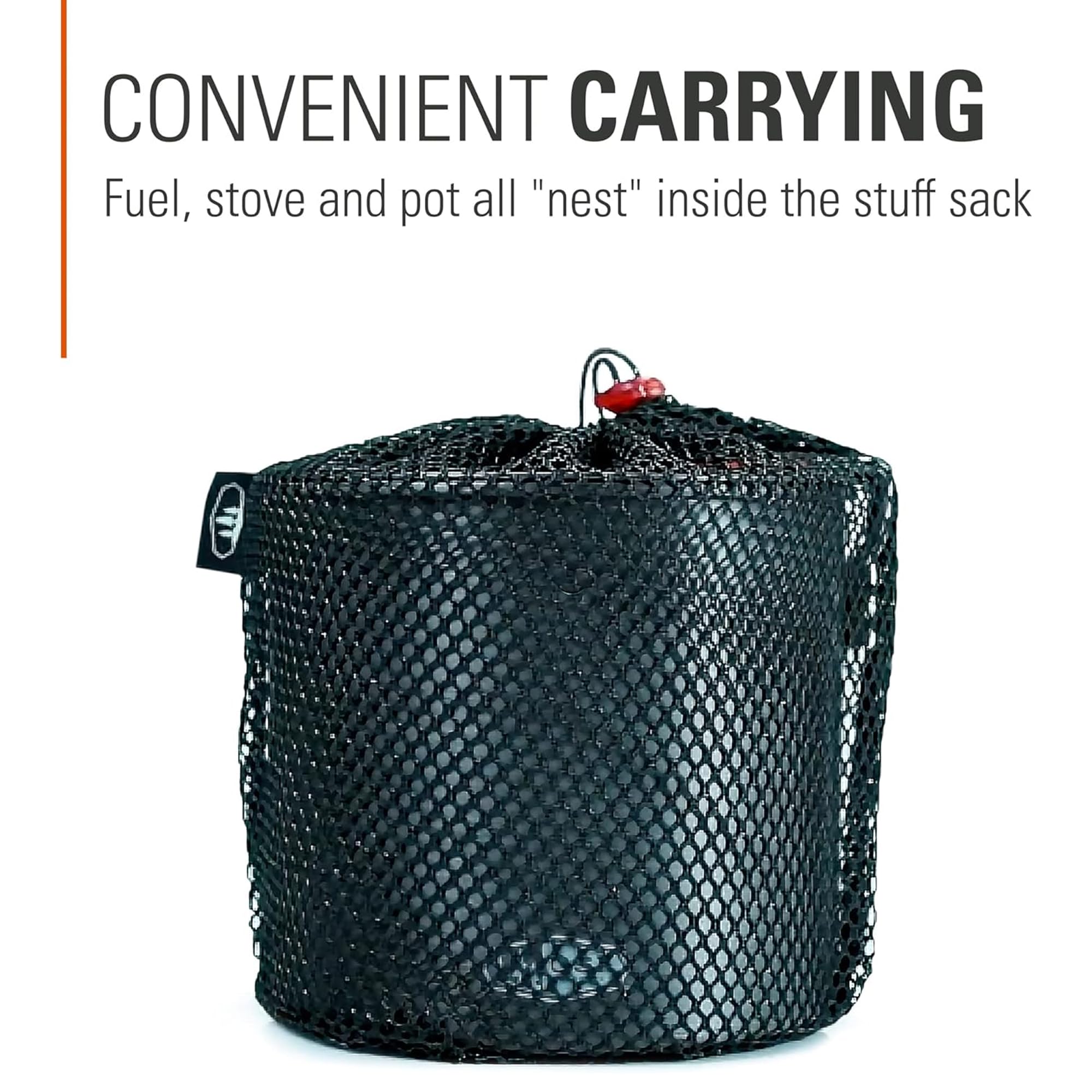 GSI Outdoors Halulite Boiler with stuff sack packed for organized transport