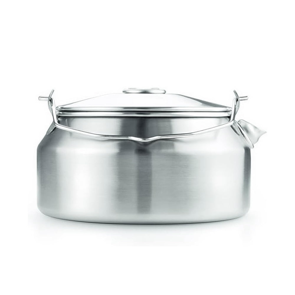 GSI Outdoors kettle folded handle demonstrating space-saving storage benefit