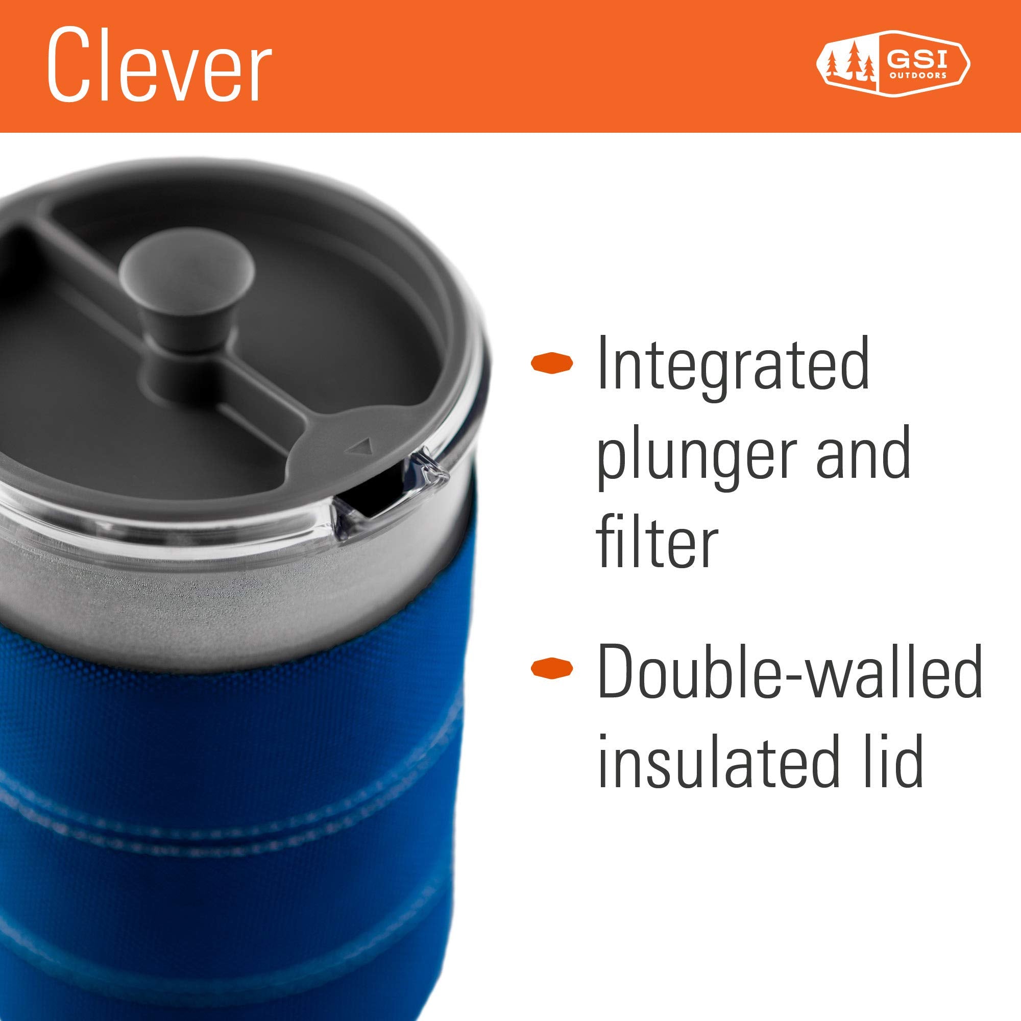 GSI Outdoors JavaPress on campsite table illustrating outdoor brewing convenience