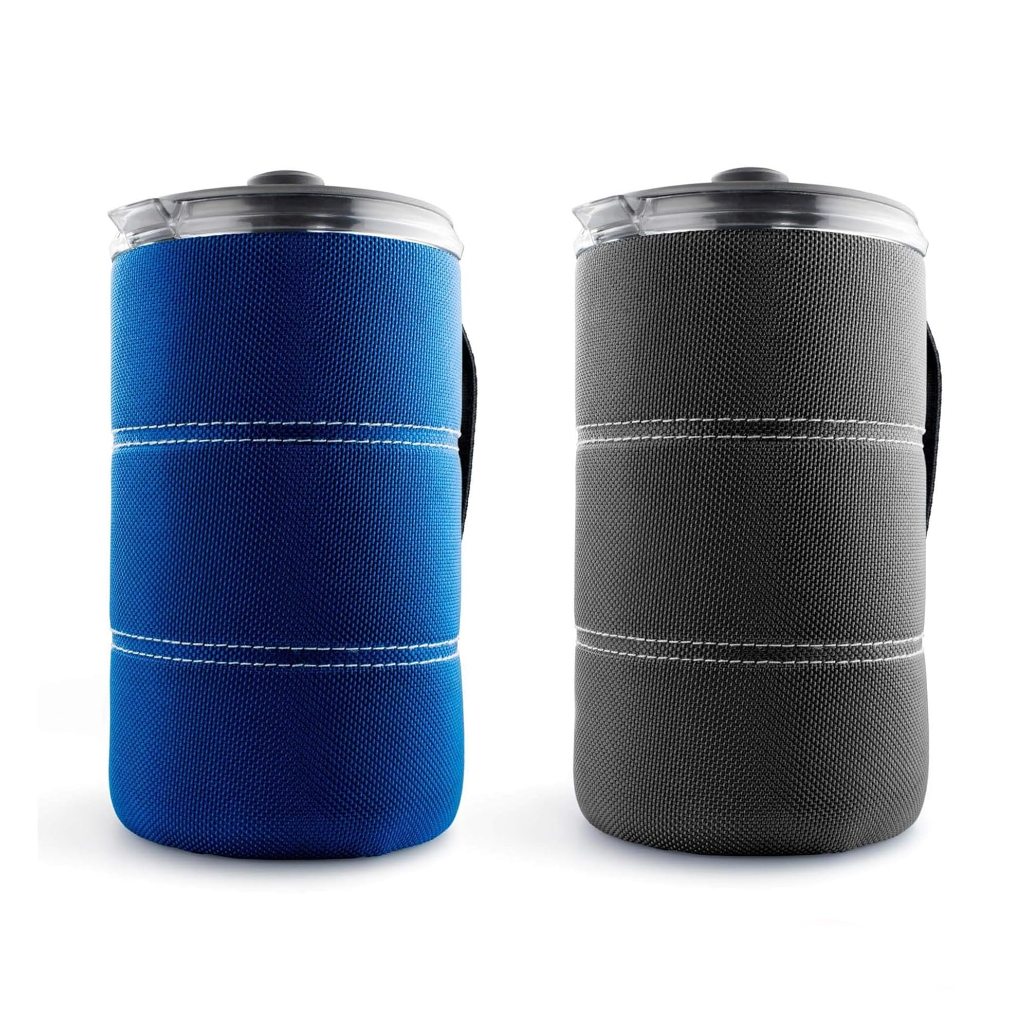 GSI Outdoors JavaPress next to mug to show 30 fl oz capacity and portion benefit