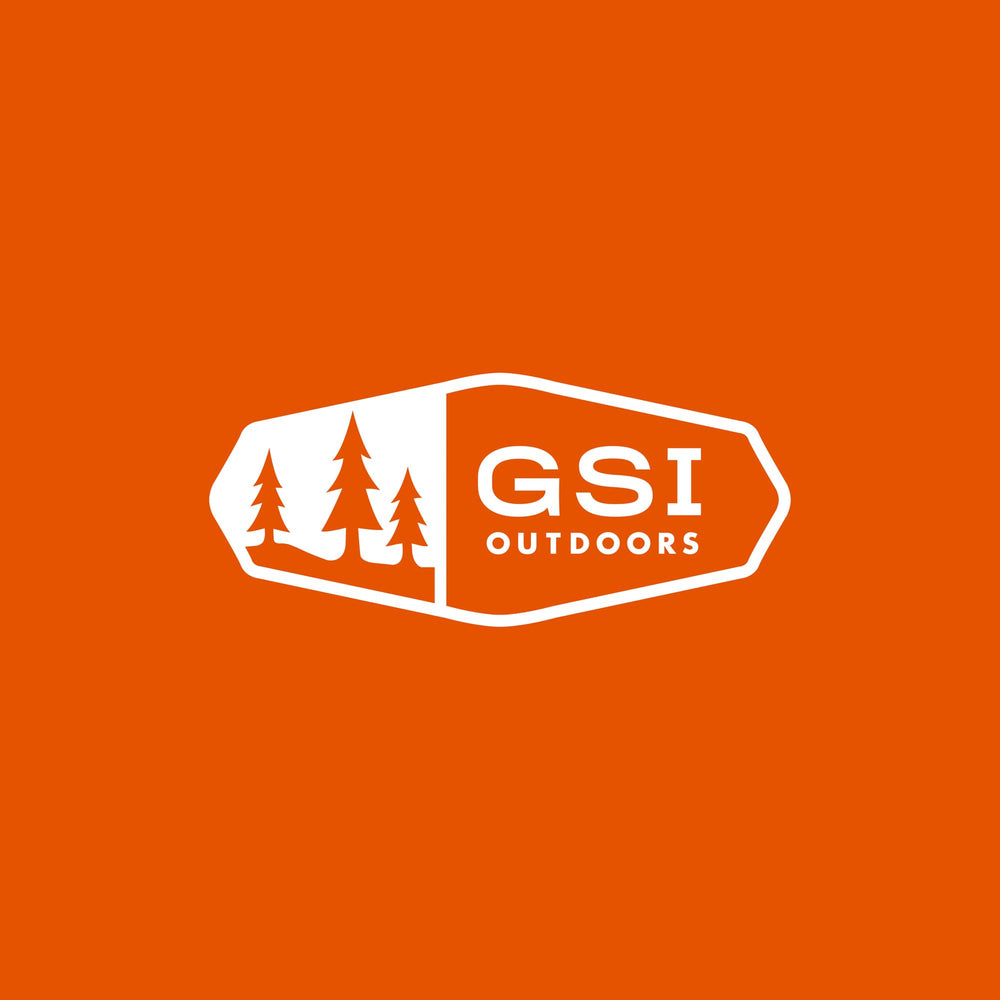 GSI Outdoors size scale comparison showing compact packed dimensions