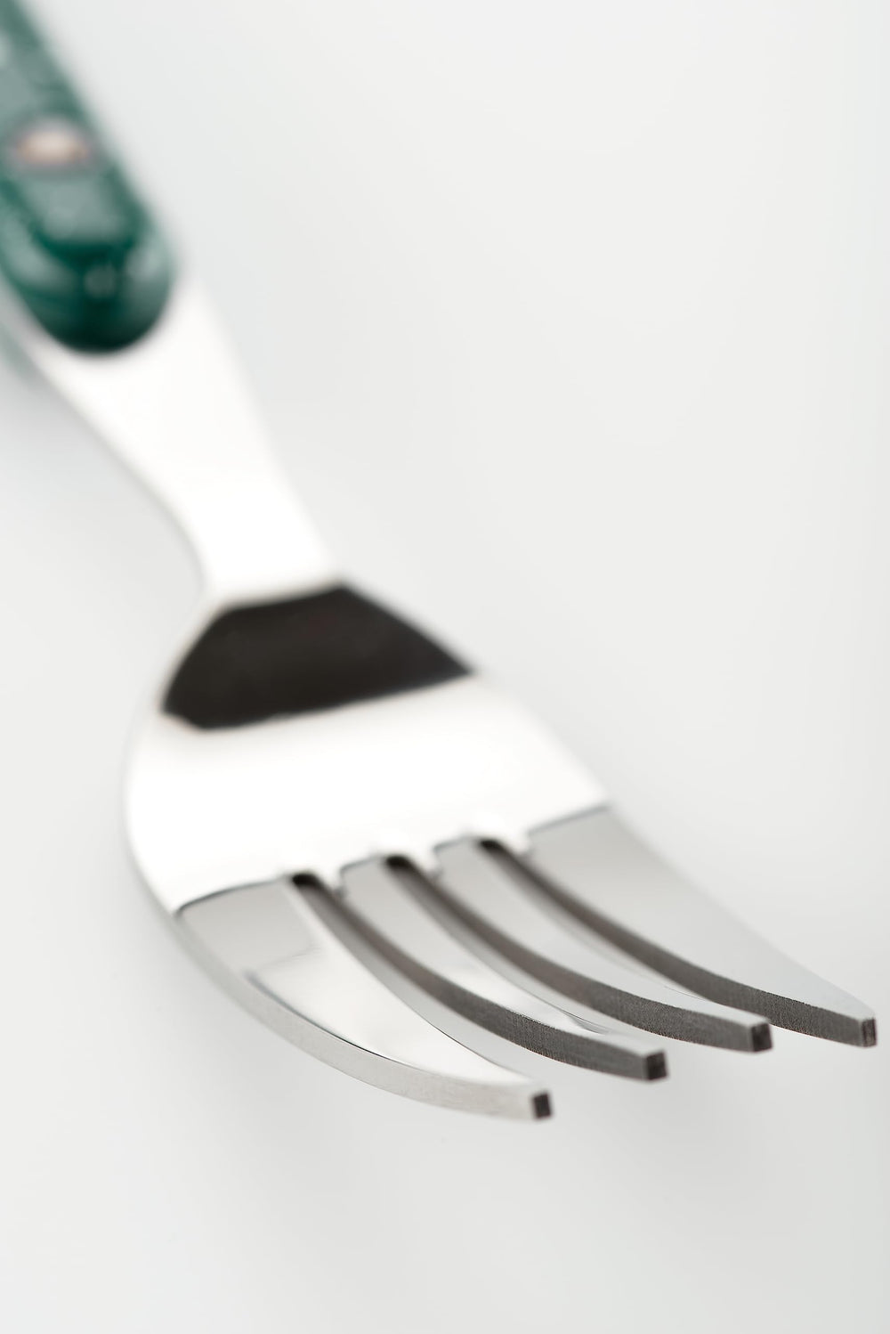 GSI Outdoors handle detail of Pioneer cutlery showing full-tang construction for strength and comfortable grip