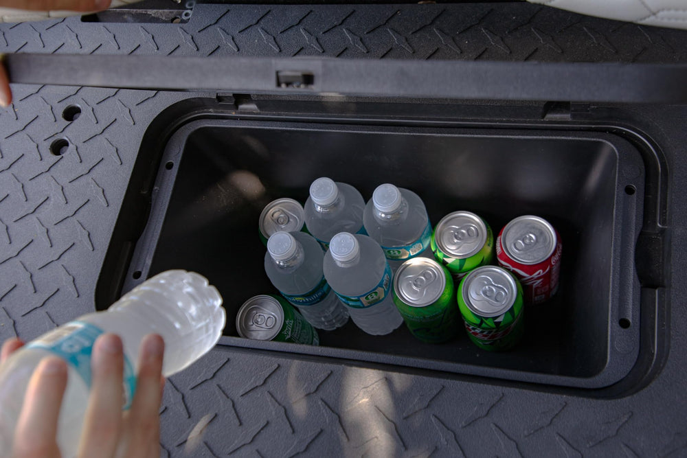 GTW next to beverage cans demonstrating capacity and cooling usefulness