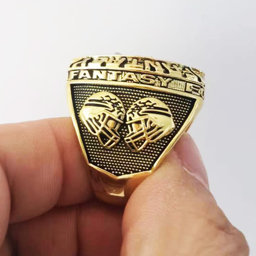 guancrown ring in hand showing size and 70g solid weight for impact