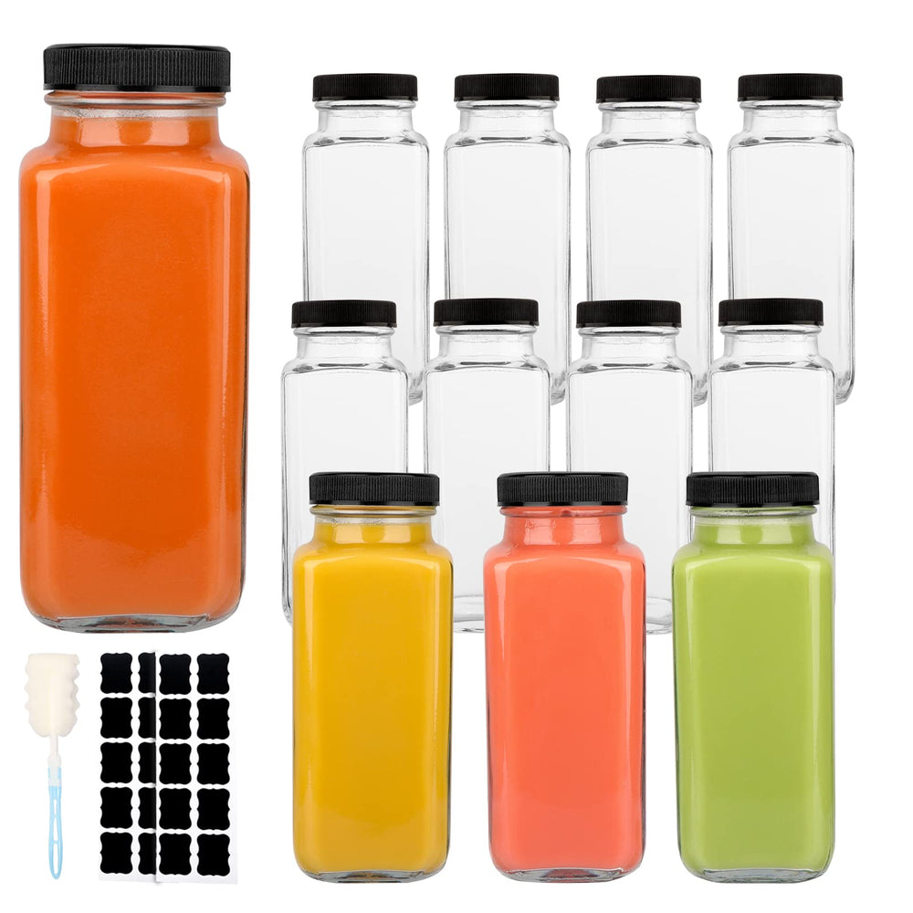 GUANENA front view of 12-pack bottles showing organized set and lids benefit organization