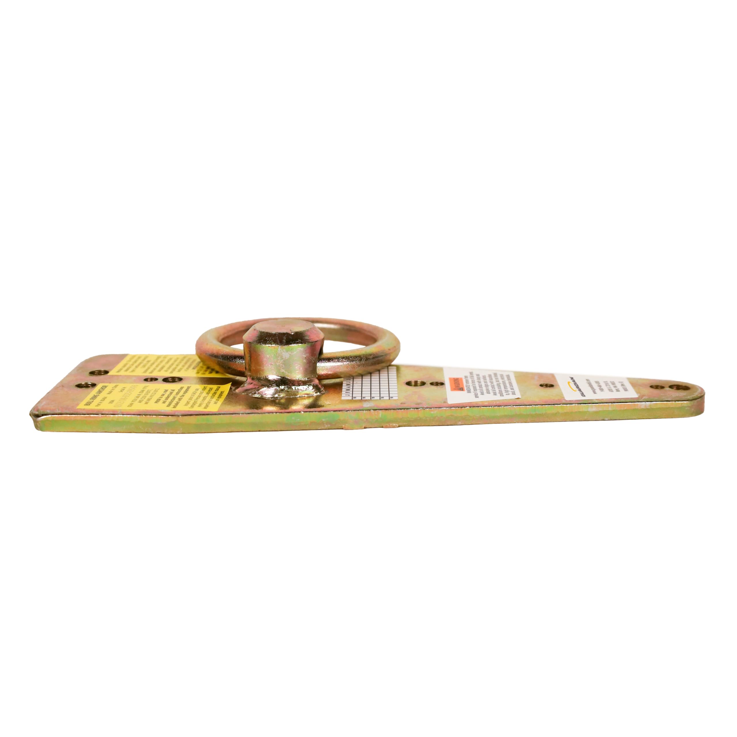 Guardian bull ring next to tape measure for scale, illustrating compact size advantage