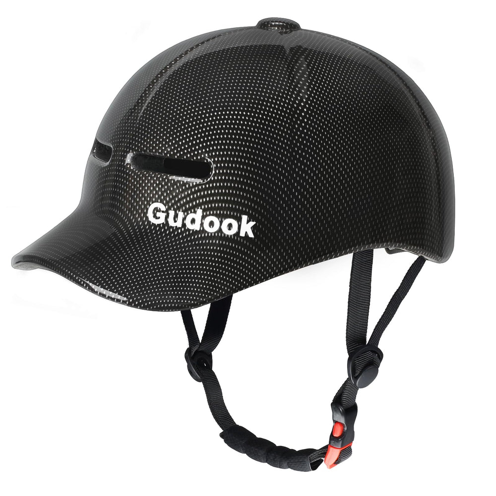 Gudook helmet front view showing baseball cap style and casual look benefit