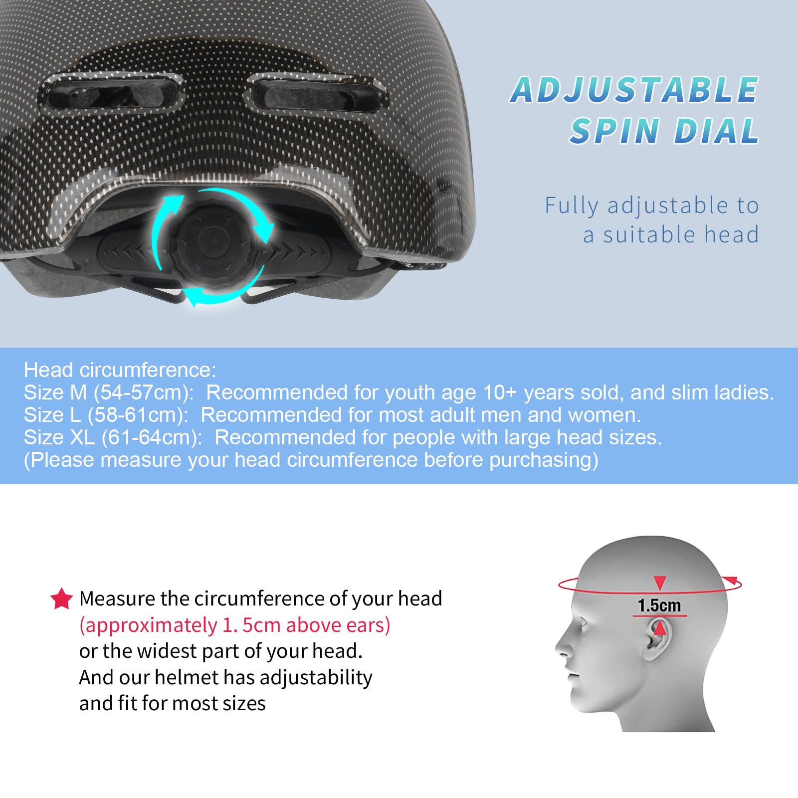 Gudook helmet side profile with adjustment dial for precise fit advantage