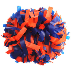 GUIFIER front view of royal blue and orange pom poms showing vibrant colors and volume