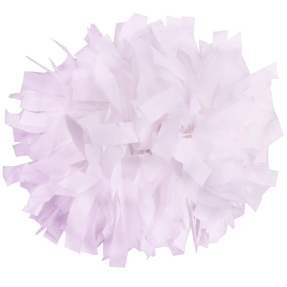 GUIFIER white poms front view showing full volume and team impact