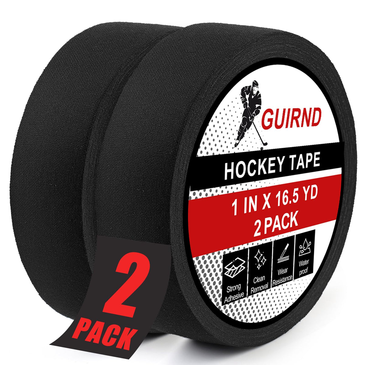 Guirnd hockey tape front packaging showing two rolls and product label benefit