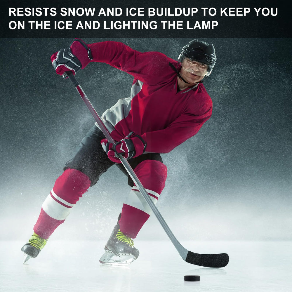 Guirnd hockey tape on blade in wet conditions showing waterproof performance