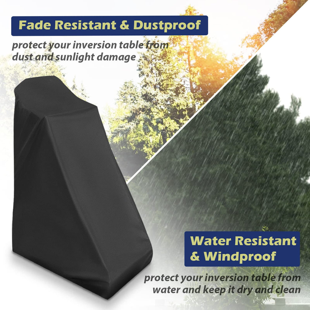 Guisong cover installed on inversion table outdoors protecting from rain and dust benefit