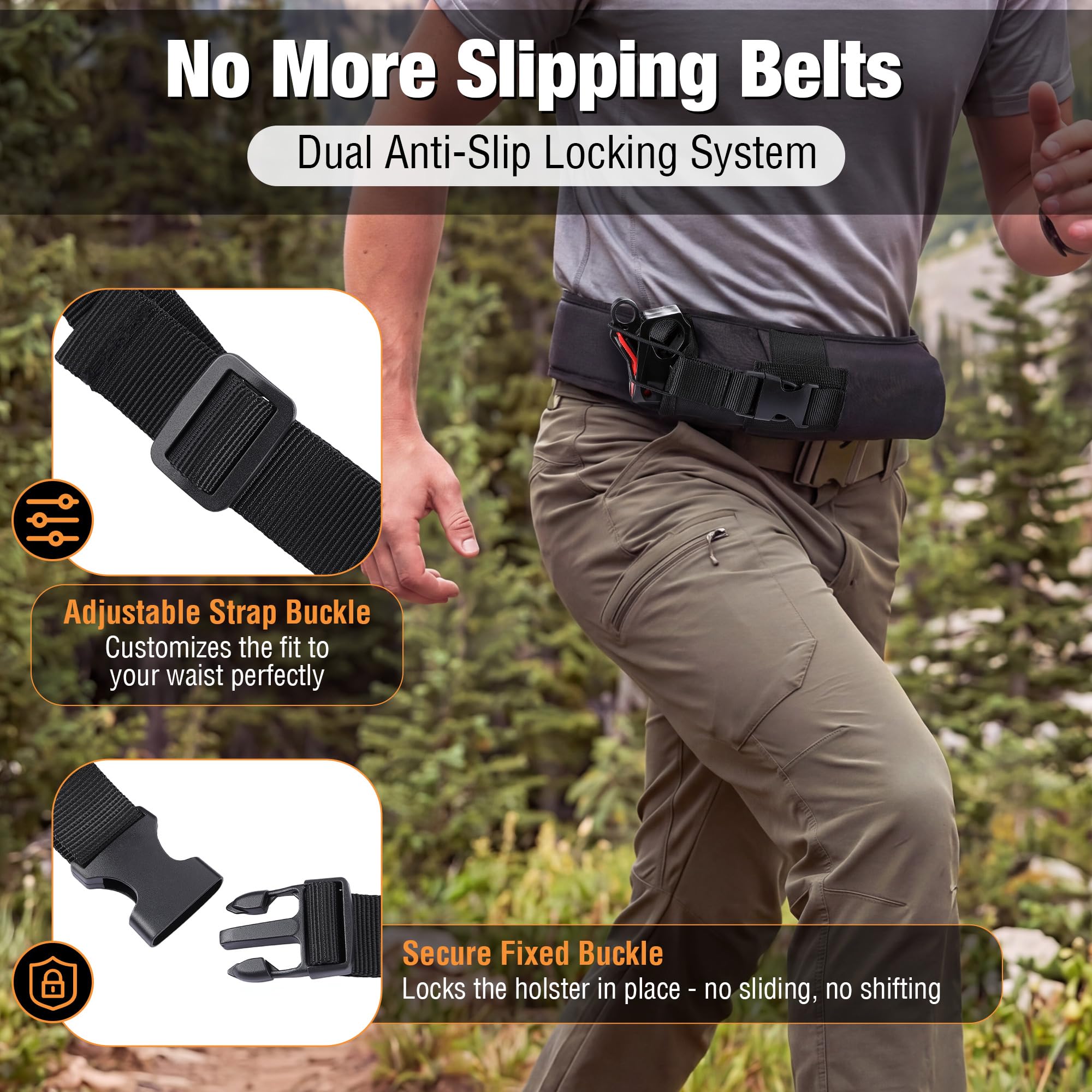 gulfmew holster with canister in use demonstrating ready access