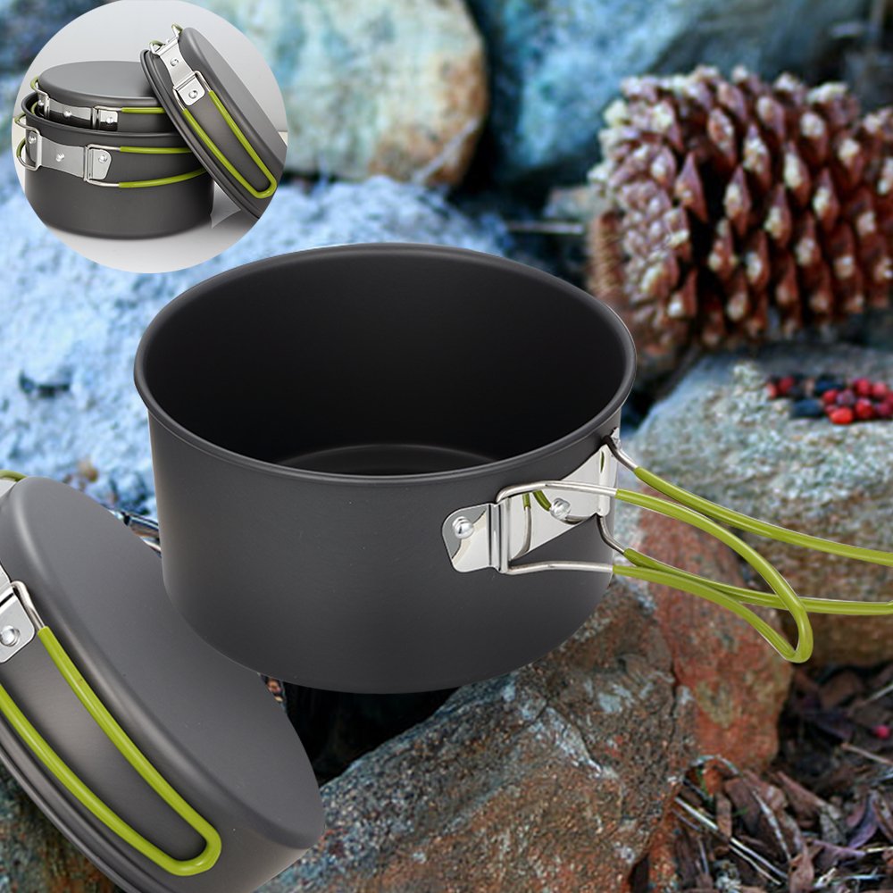Gutsdoor set cooking on a camp stove illustrating lightweight travel cooking benefits