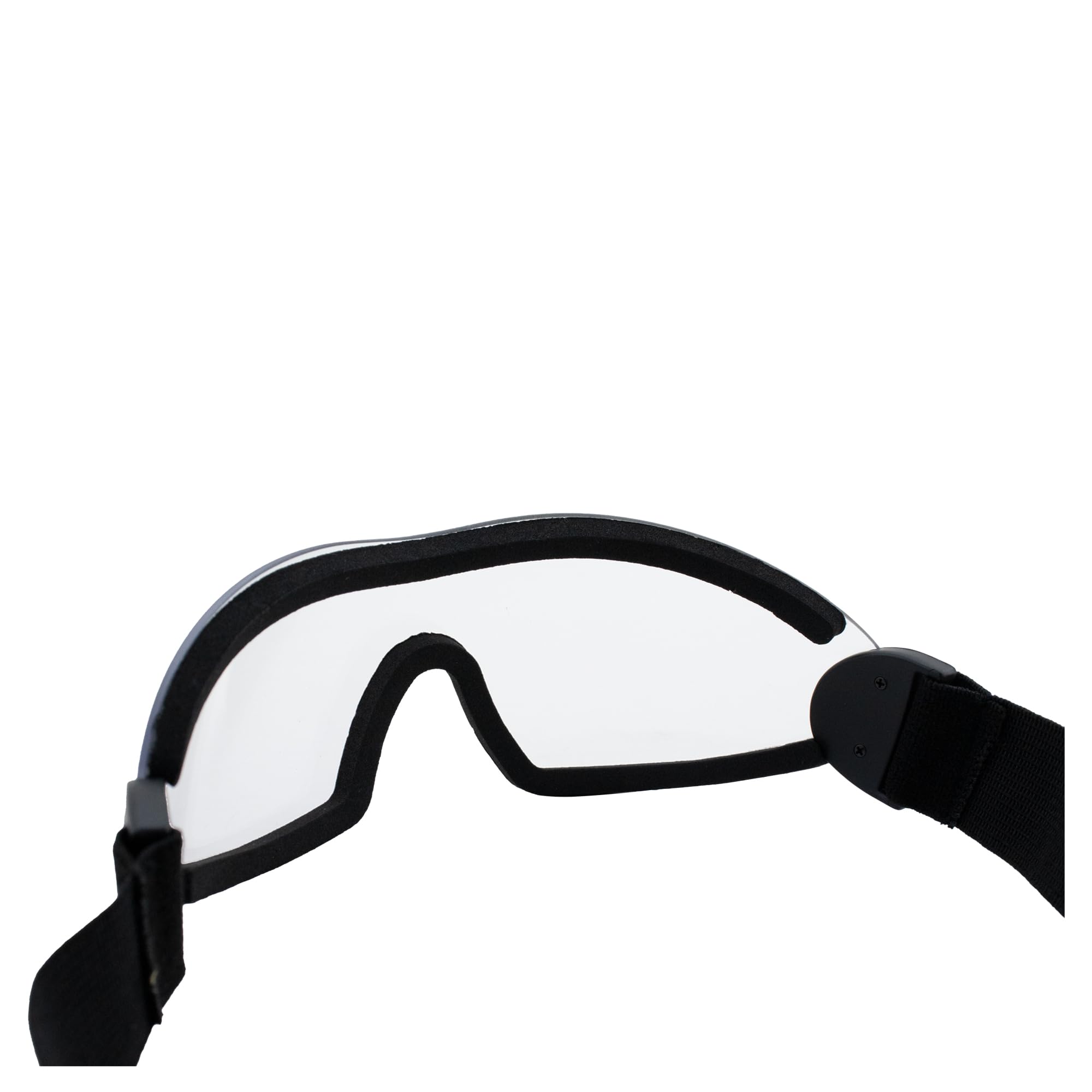 GV Flare lens edge profile showing shatterproof polycarbonate strength