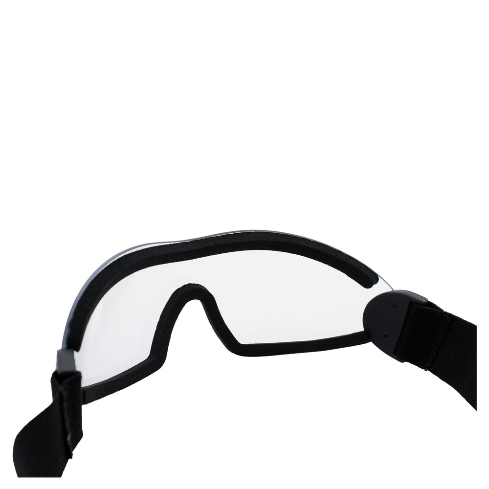 GV Flare lens edge profile showing shatterproof polycarbonate strength