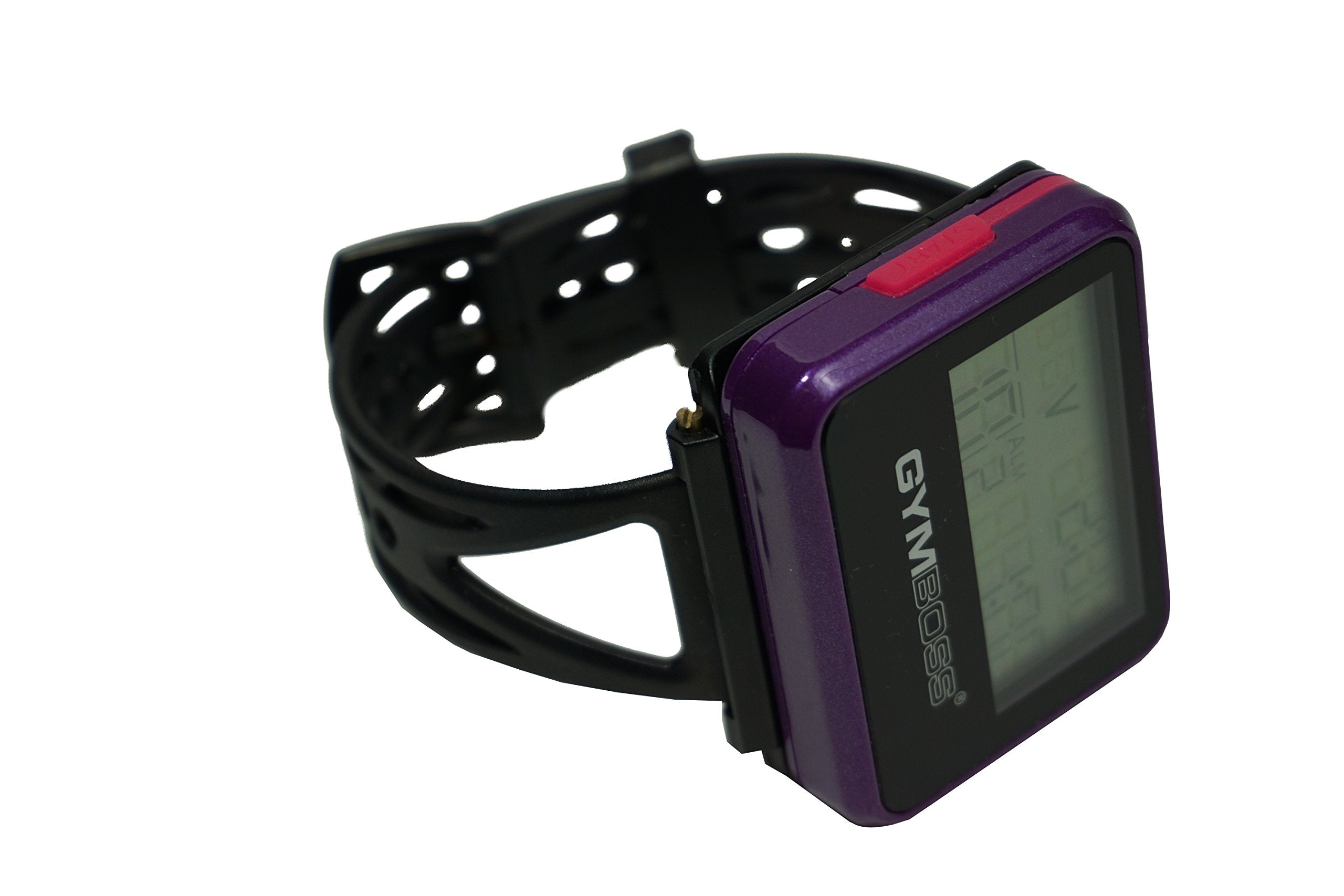 Gymboss watchstrap perforated band detail showing breathable, durable construction benefit