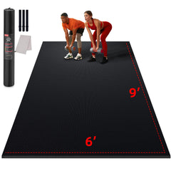 GymCope full mat front view showing large coverage and floor protection