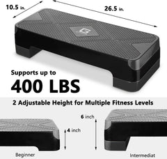 GYMMAGE side view at 4 inch height illustrating low-impact option benefit