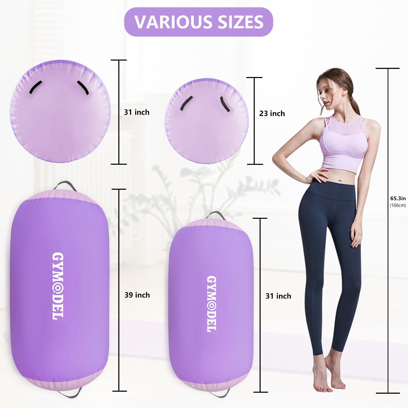 Gymodel folded compact in trunk illustrating easy storage benefit