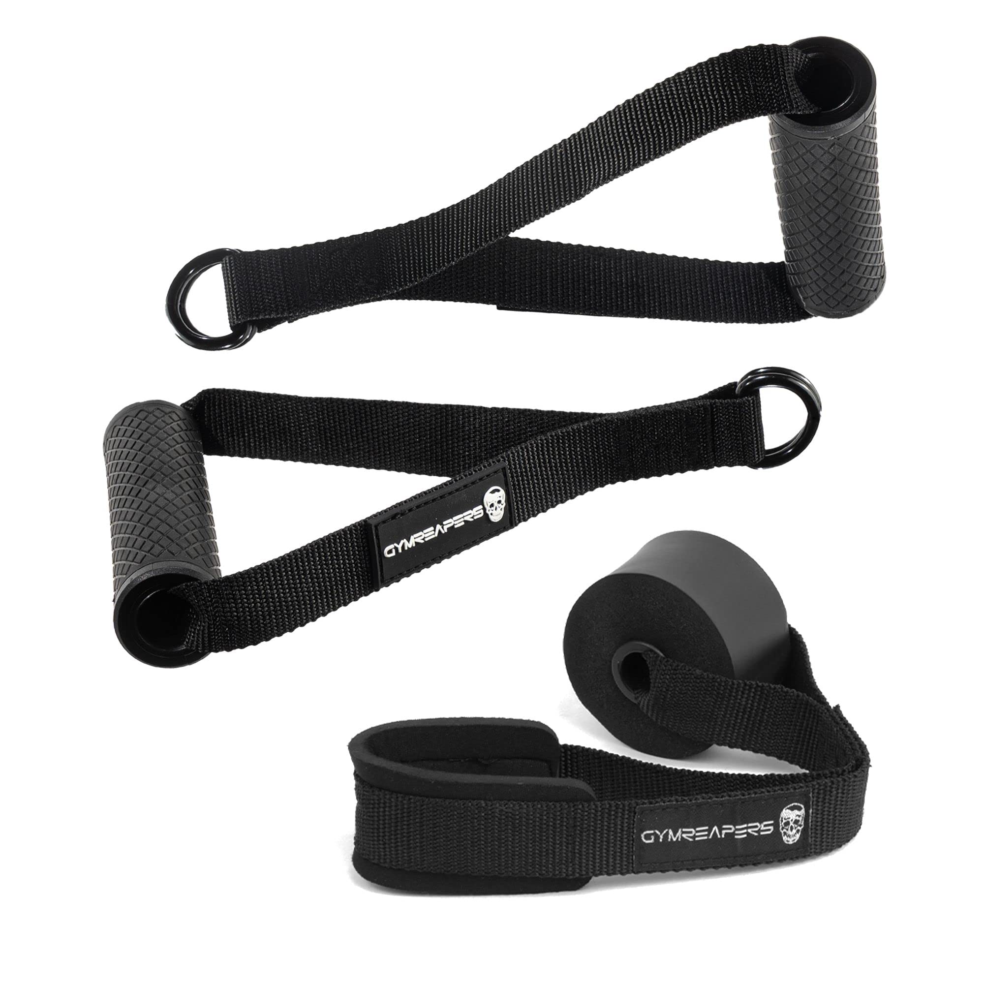 Gymreapers front view of handles and door anchor showing durable kit benefit