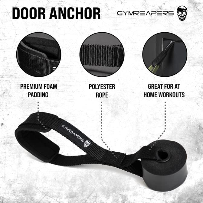 Gymreapers lifestyle shot of home gym with handles and anchor for versatile training