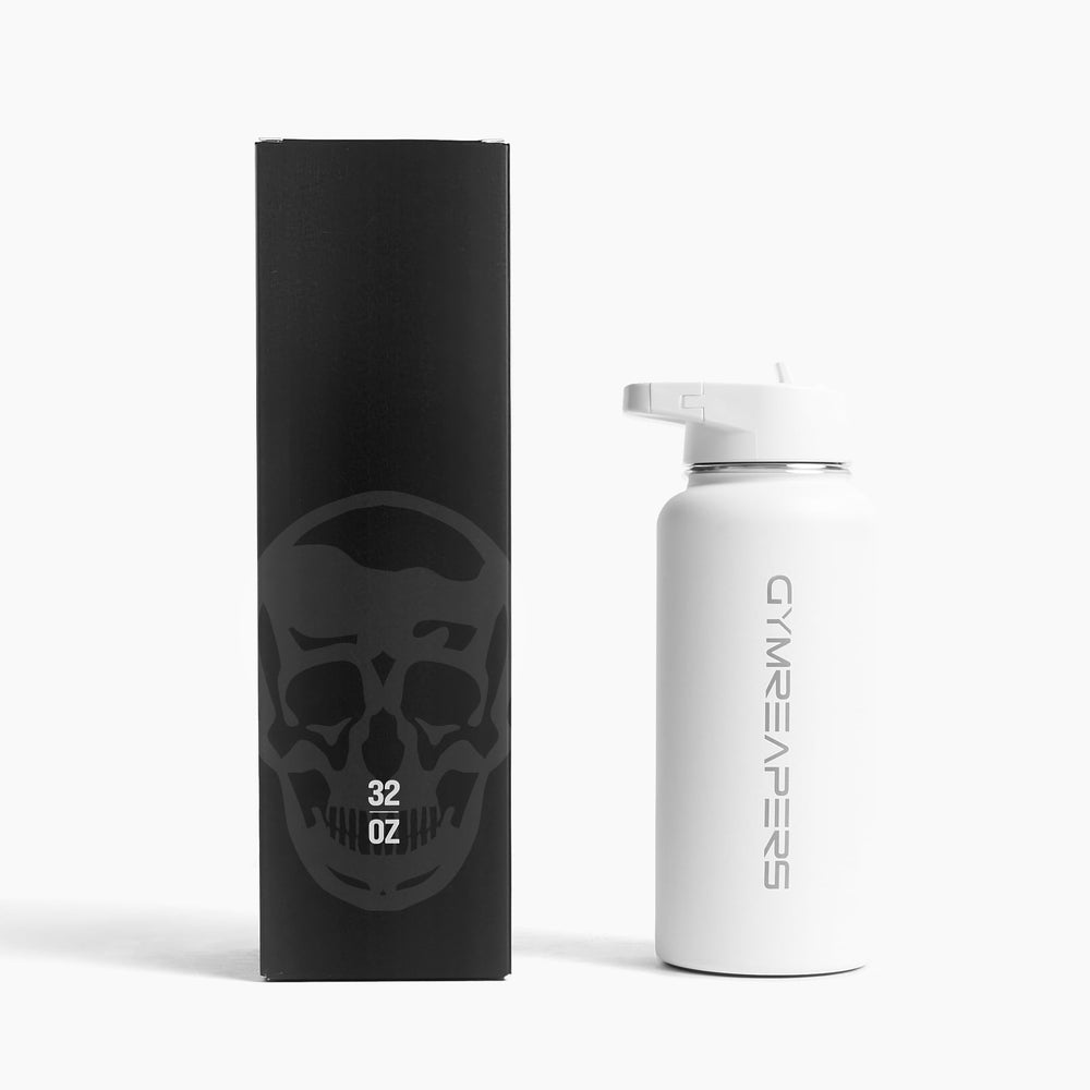 Gymreapers straw lid demonstrated during workout for hands-free convenient sipping