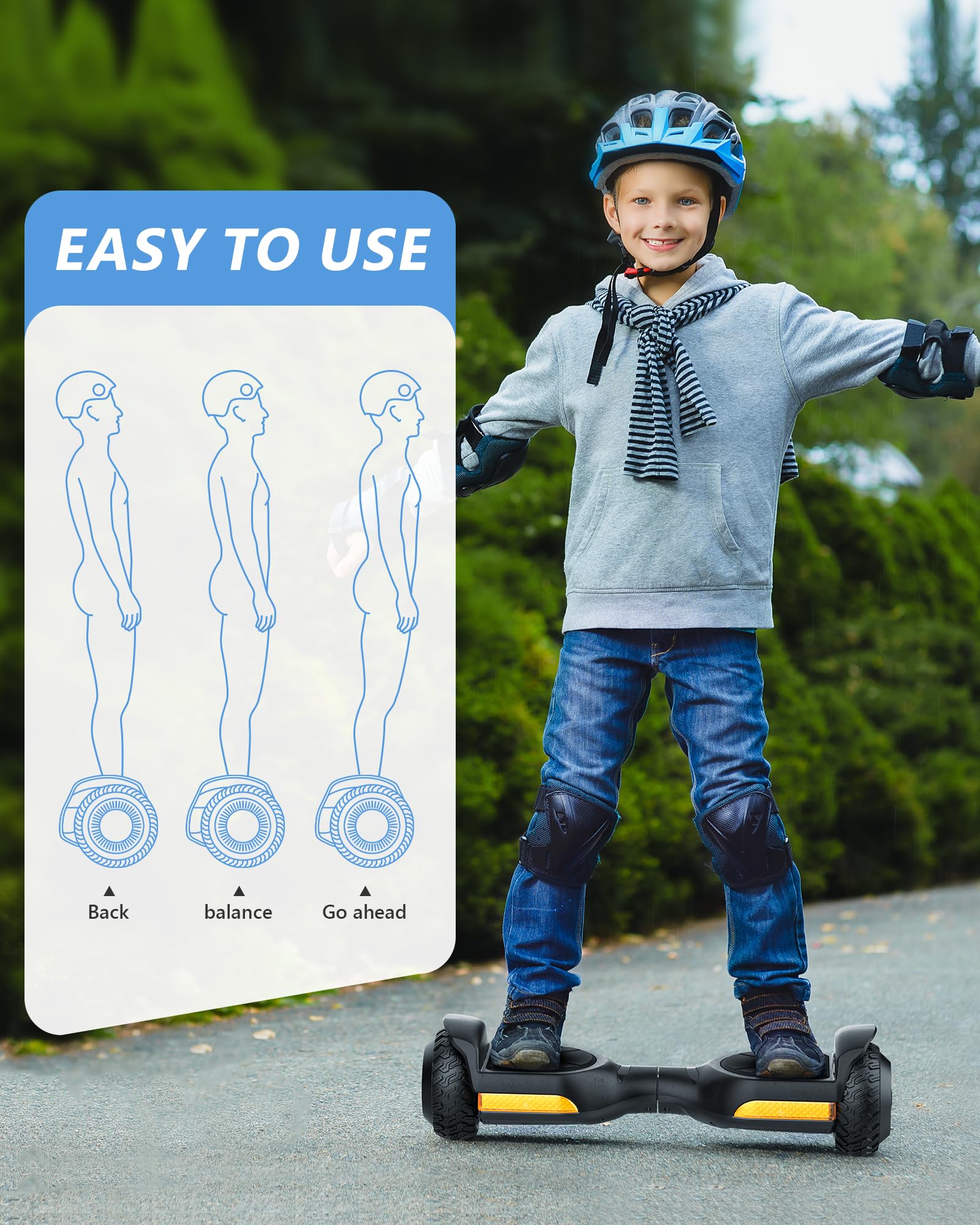 Gyroor G13 set up with go-kart attachment ready for seated riding and fun