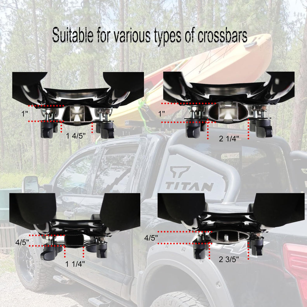 GZDEMYYXGS mounted on SUV carrying a kayak for secure transport