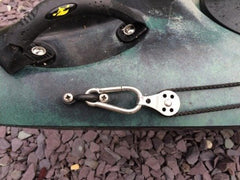 H2o Kayaks detail of 4mm 8‑plait polypropylene line showing low‑stretch durability