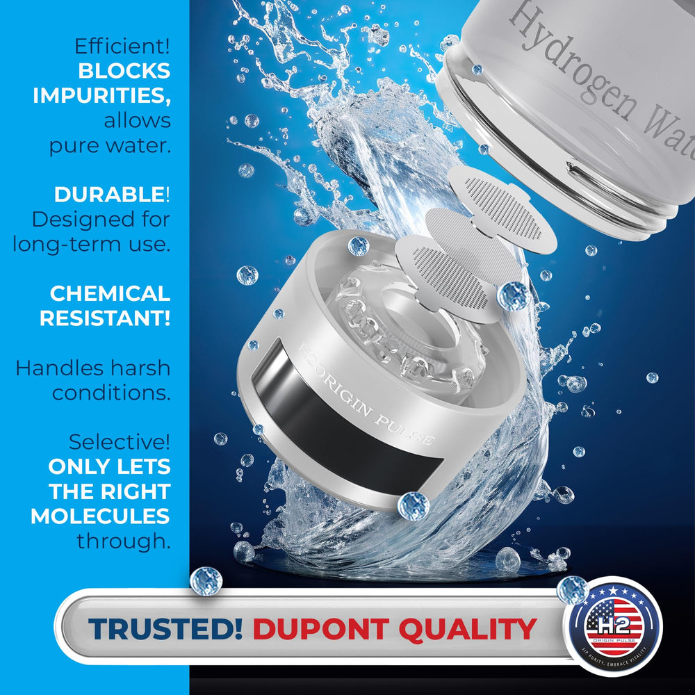 H2ORIGIN PULSE spray bottle detail, gentle misting option for quick refreshment
