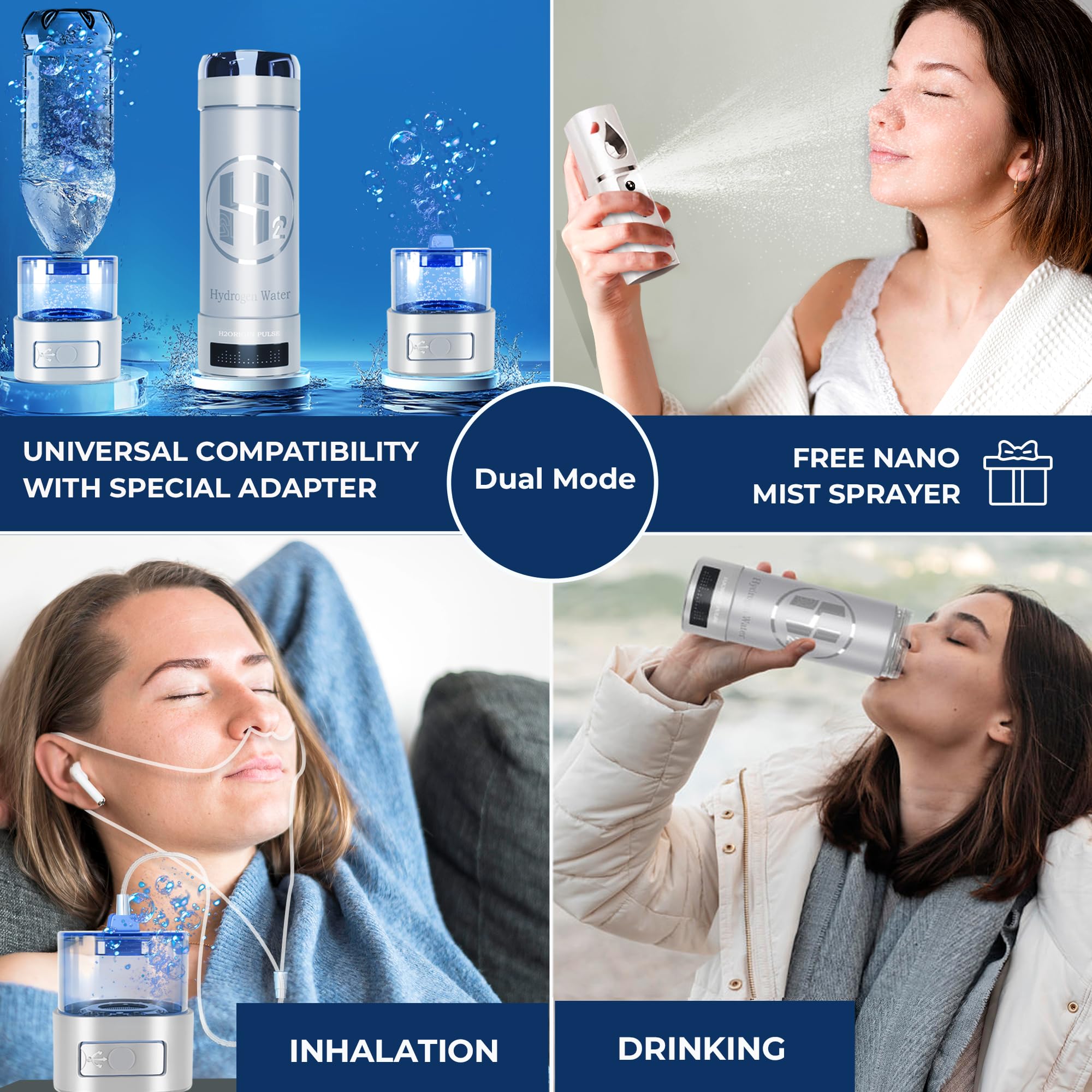 H2ORIGIN PULSE universal adapter in a standard bottle, expands compatibility