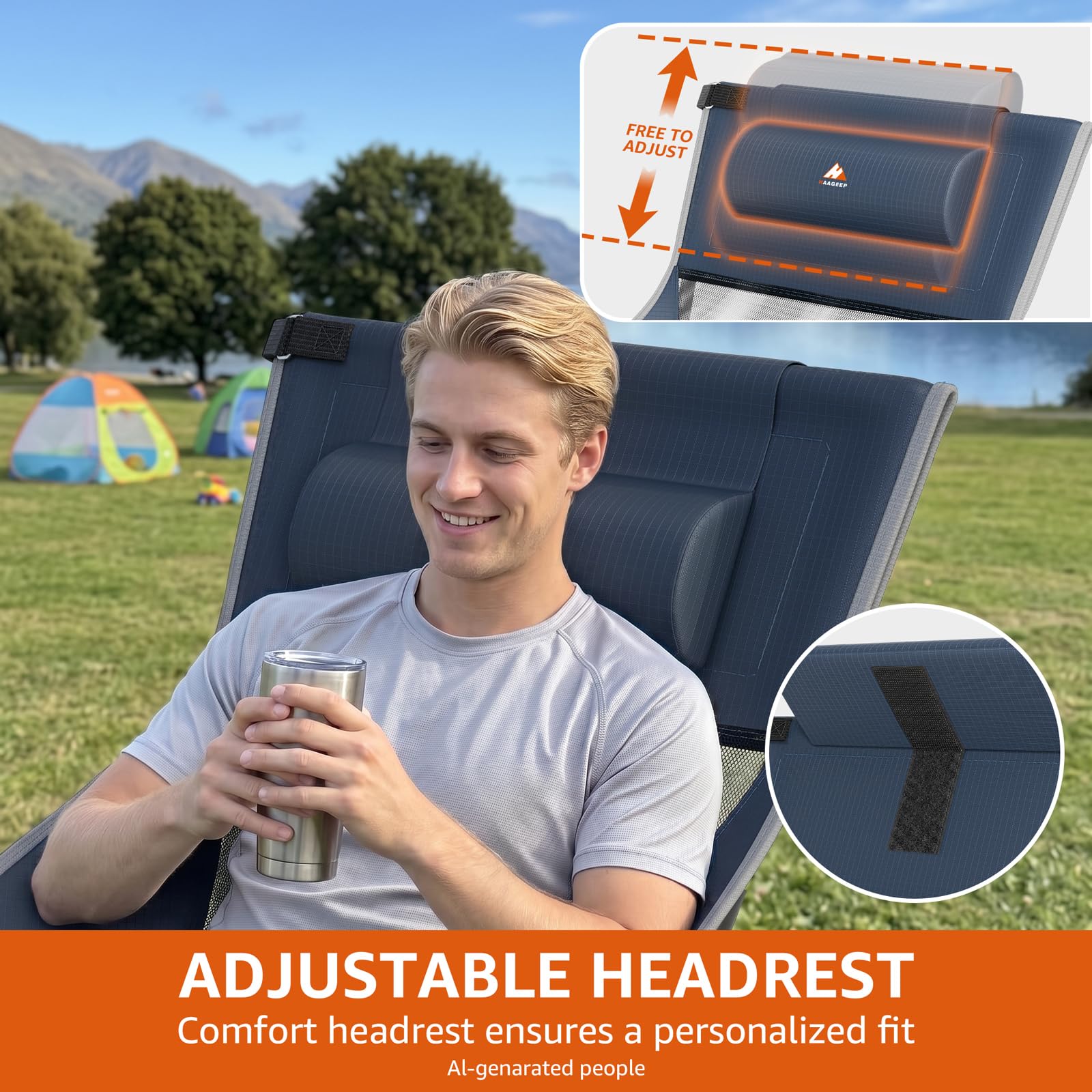 HAAGEEP cup holder and side pocket keeping drink and phone handy