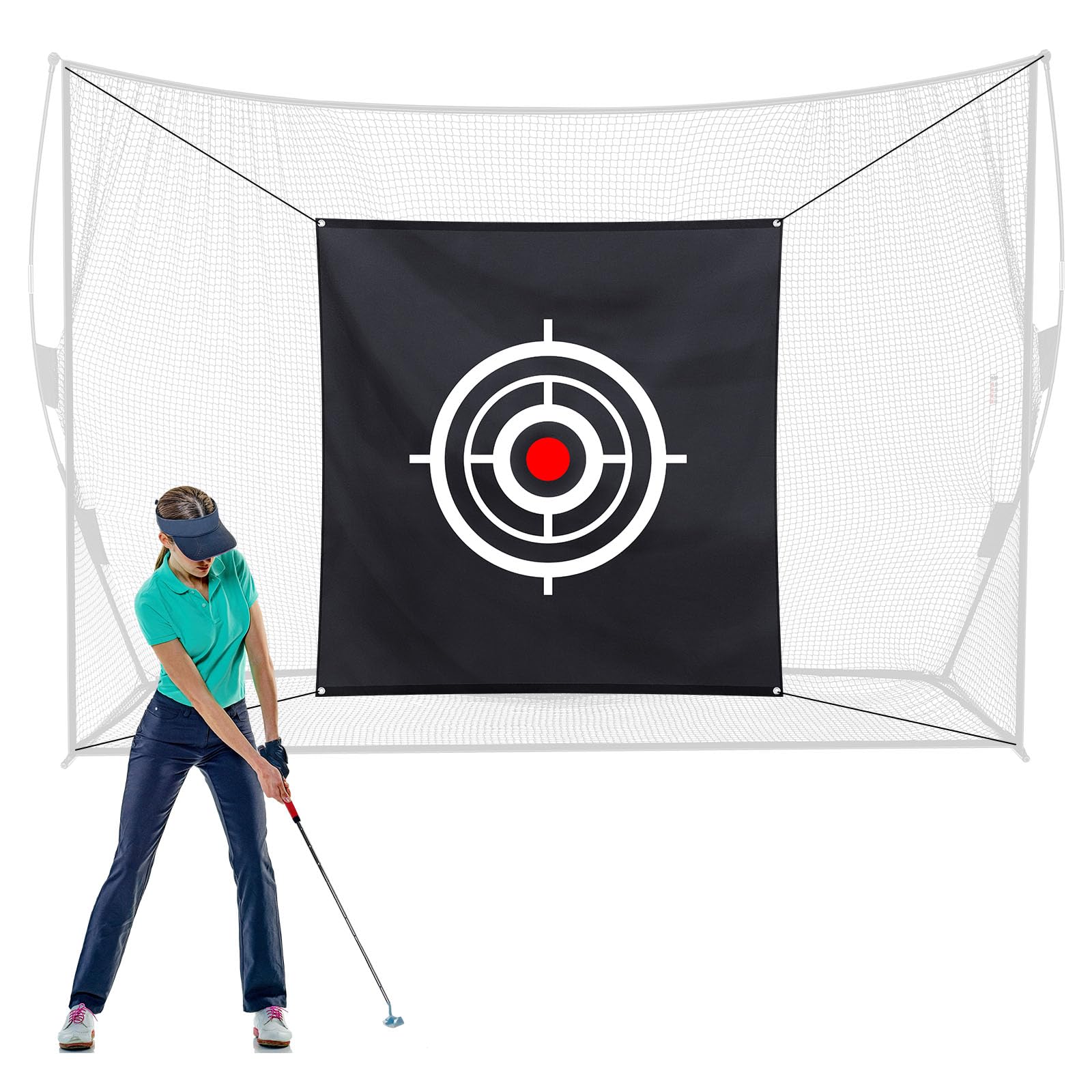 Halloscume front panel view showing clear target for precise practice