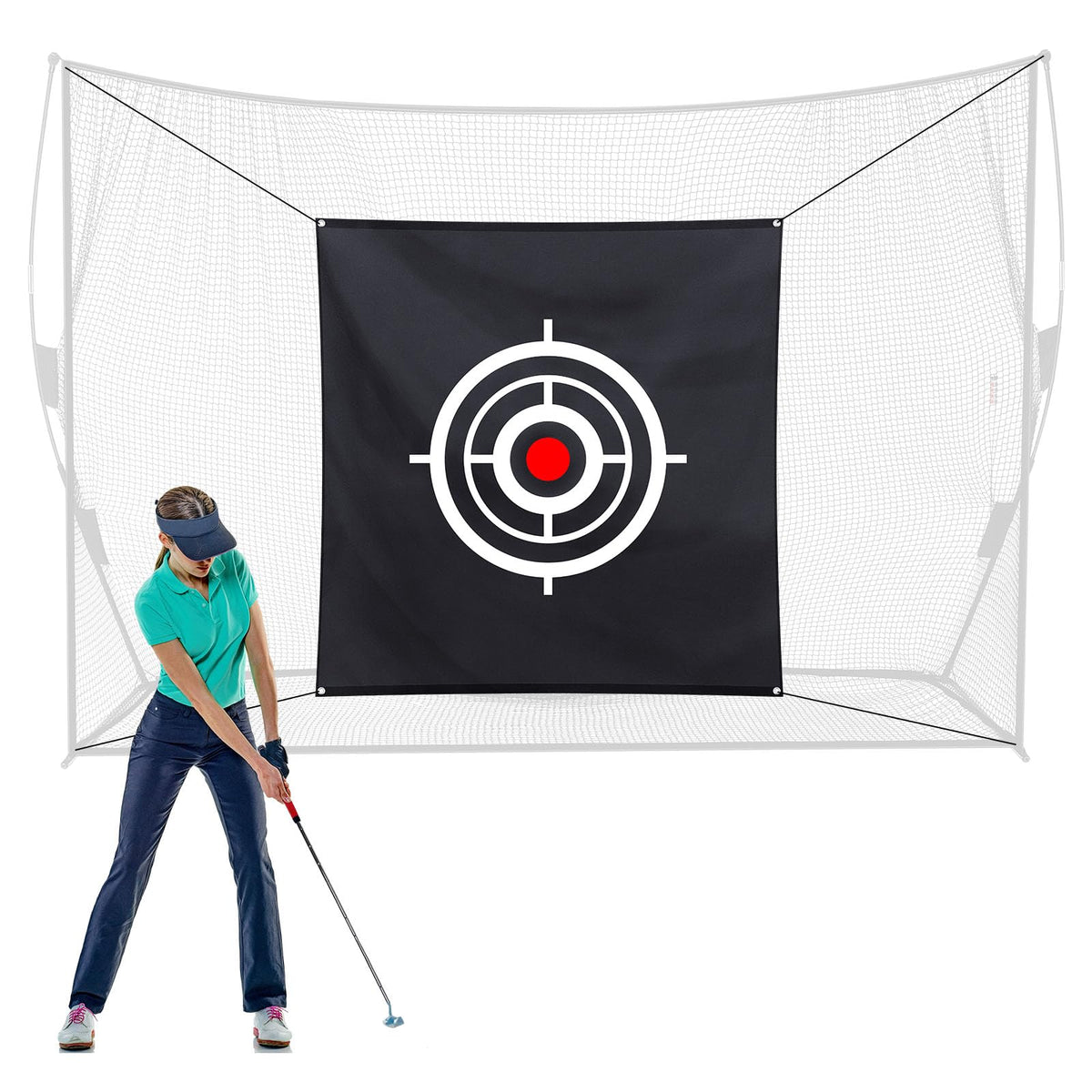 Halloscume front panel view showing clear target for precise practice