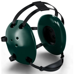 Halloscume front view showing compact design and clear ear protection benefits