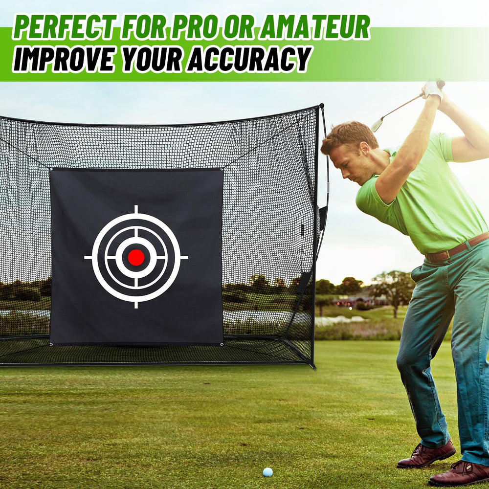 Halloscume mounted on a hitting net showing easy setup and secure fit