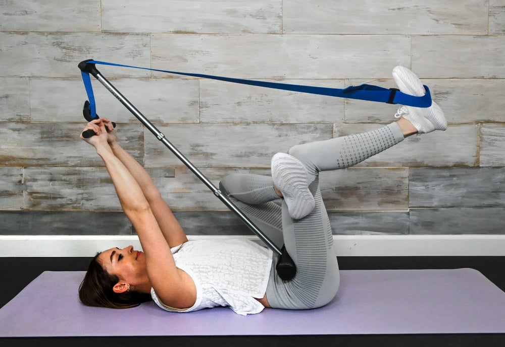Hamstring King lever mechanism detail showing low-effort stretching benefit