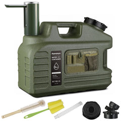 Hanaoyo front view showing full jug and pump, easy transport benefit